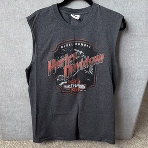 Harley-Davidson Rebel Rumble Charcoal Sleeveless Tee